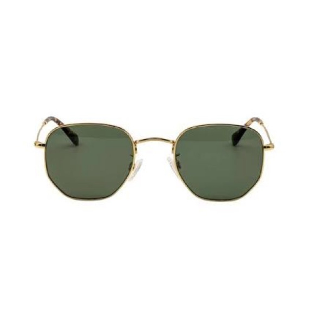 Italic Nico Gold Frame Sunglasses with Green Lenses